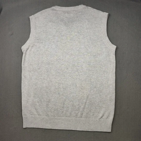 Paul Jones Sweater Vest Mens Extra Large Gray V Neck Cable Knit Pullover Golf - Picture 5 of 10